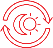 Icon representing 24/7 electrical testing and emergency call-out service