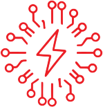 Icon representing electrical testing carried out with minimal disruption to your site